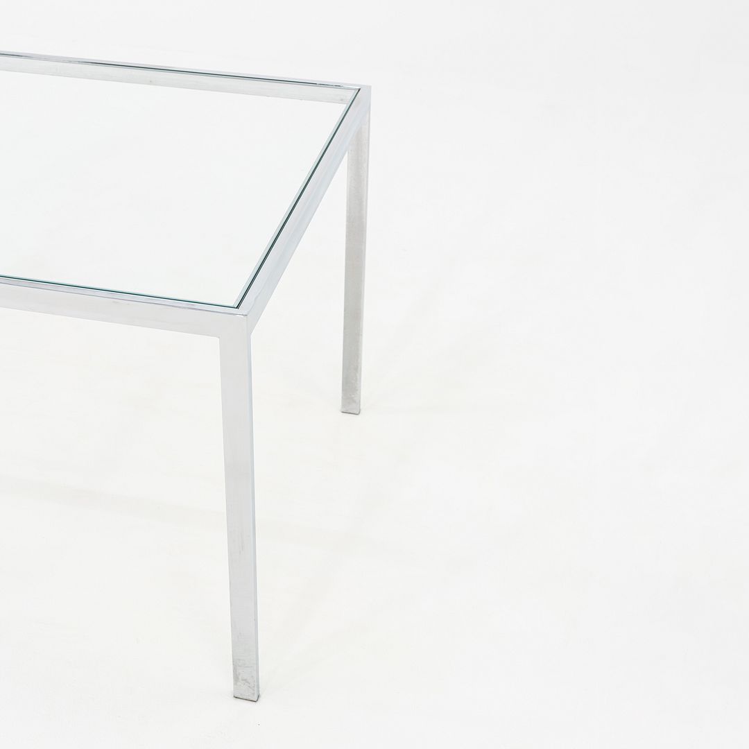 1970s Steel and Glass Dining Table Attributed to Jacob Epstein for Cumberland