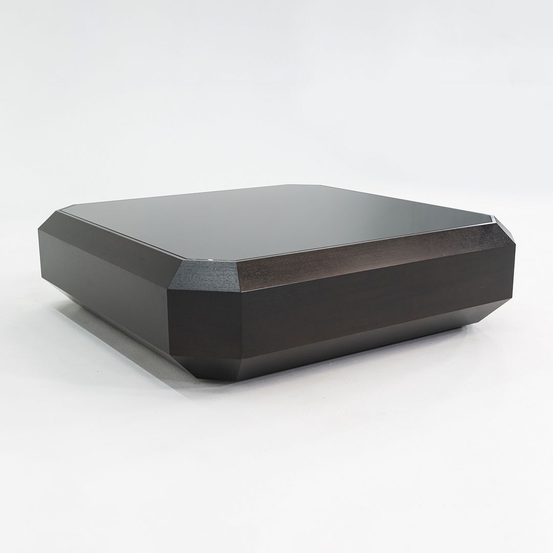 2013 Brad Ascalon for Holly Hunt Ten Carat Coffee Table in Walnut with Glass Top