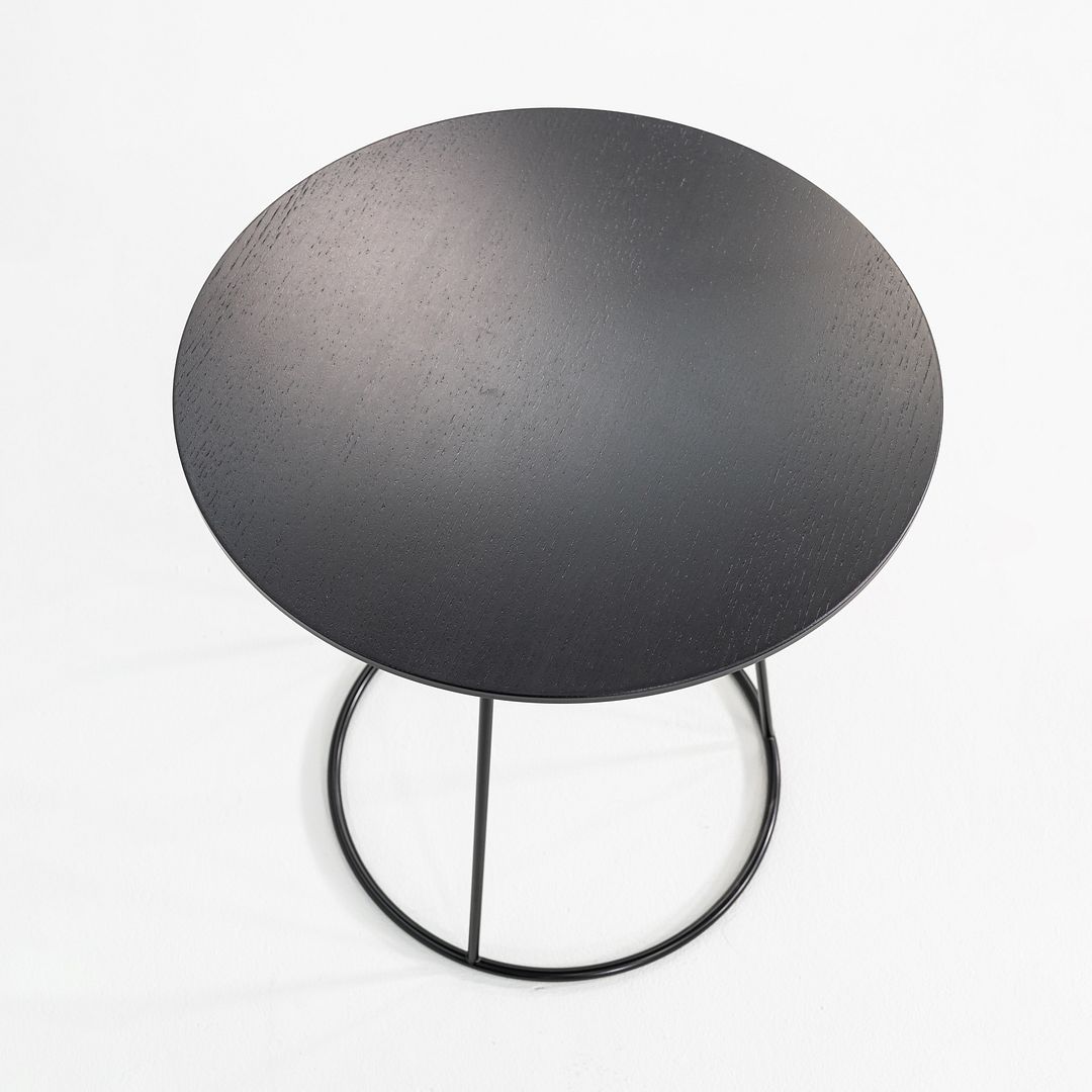 2019 Pair of Monica Forster for Swedese Breeze Side Tables in Black Wood 18 in