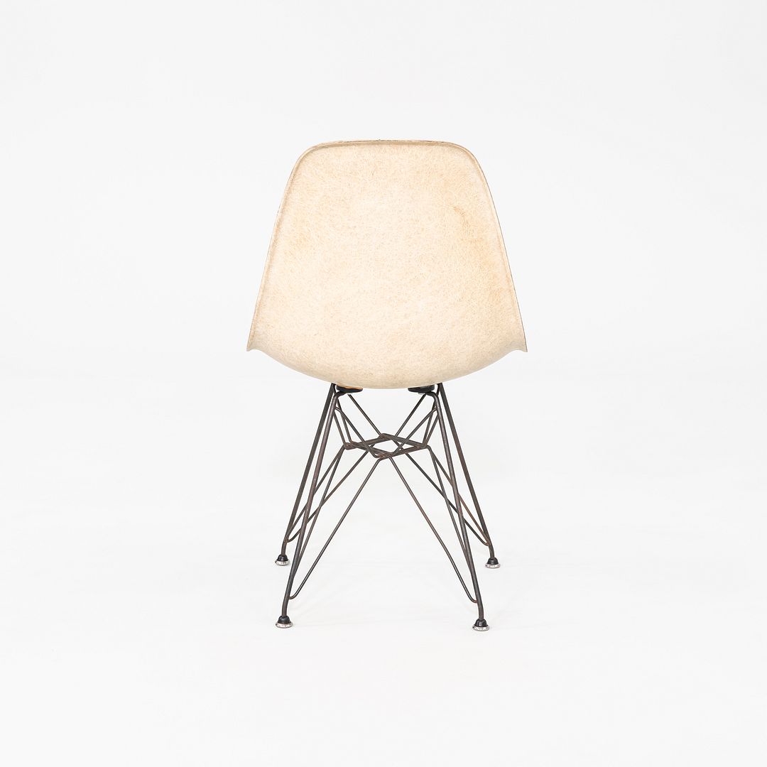 1950s Set of Four Herman Miller Eames DSR Fiberglass Dining Chairs in Parchment