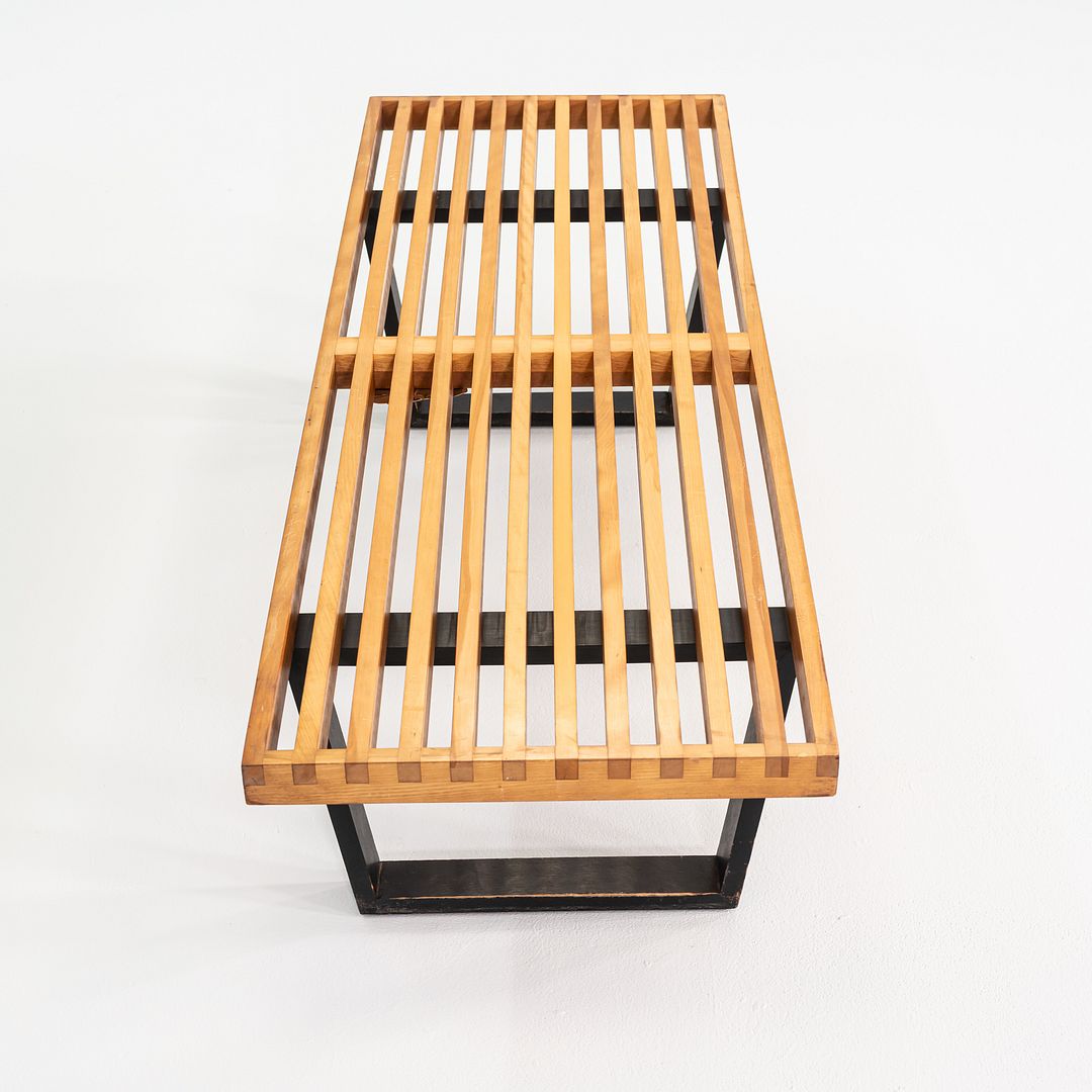 1950s George Nelson for Herman Miller Slatted Bench in Maple 56" Model 4992