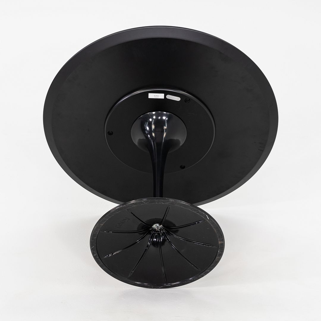 C. 2020 Eero Saarinen for Knoll Black Laminate Tulip Dining Table 42 Inches
