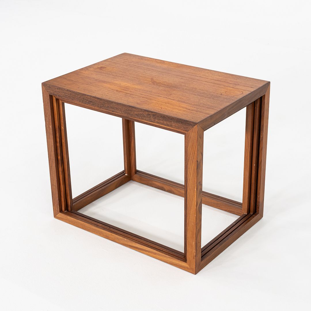 1960s Set of Three Teak Nesting Tables by Jorgen Baekmark for Poul Christiansen