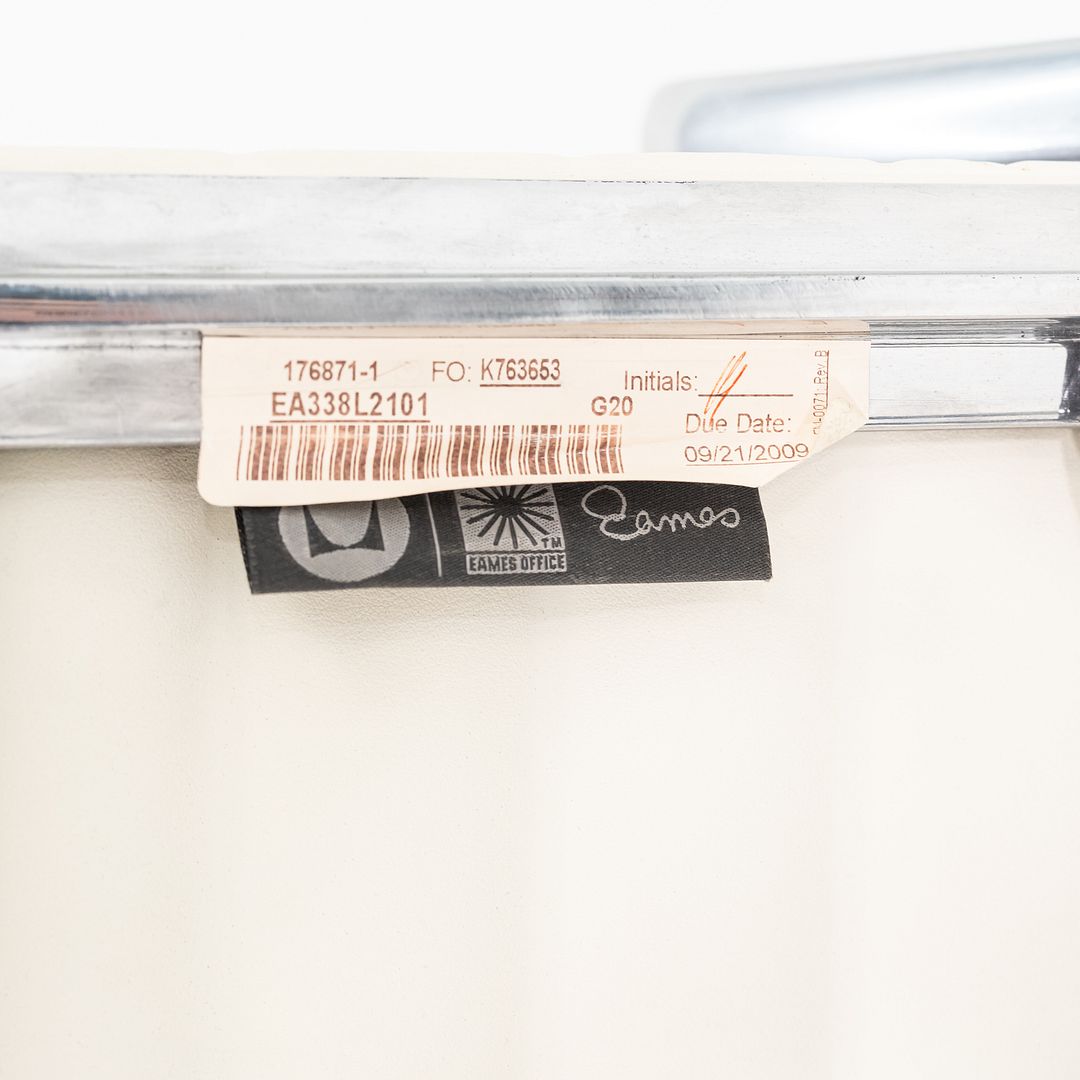 SOLD 2009 Herman Miller Eames Aluminum Group Lounge Chair with 2101 Ivory Leather