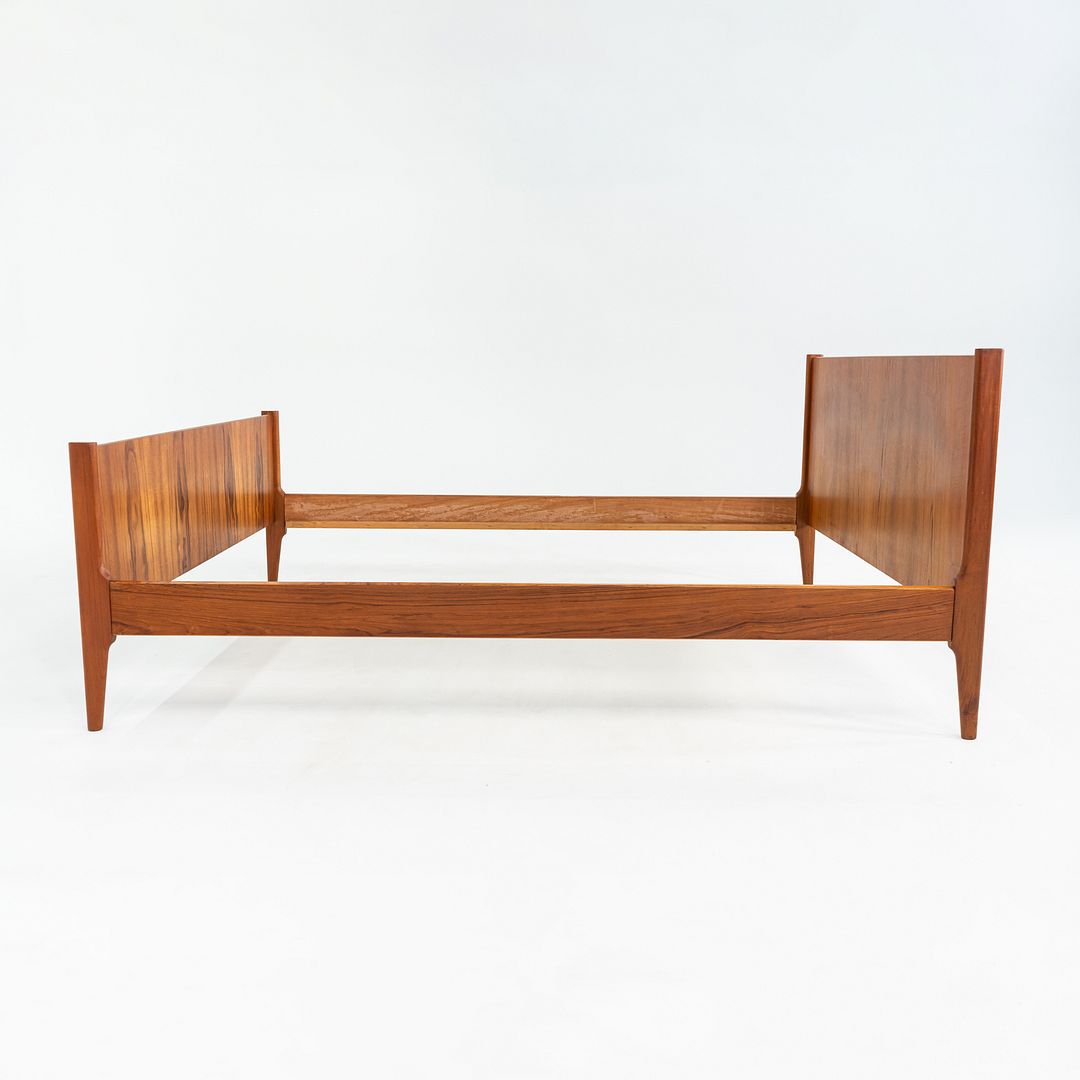 1960s Kai Kristiansen for Dyrlund Teak Full Size Bed with Headboard & Footboard