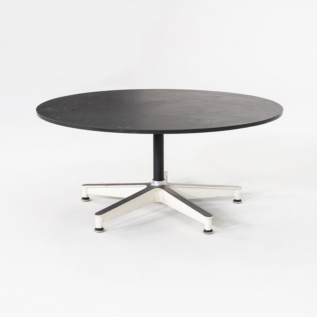 1955 Eames Herman Miller Contract Base Occasional Table w/ Black Honed Stone Top
