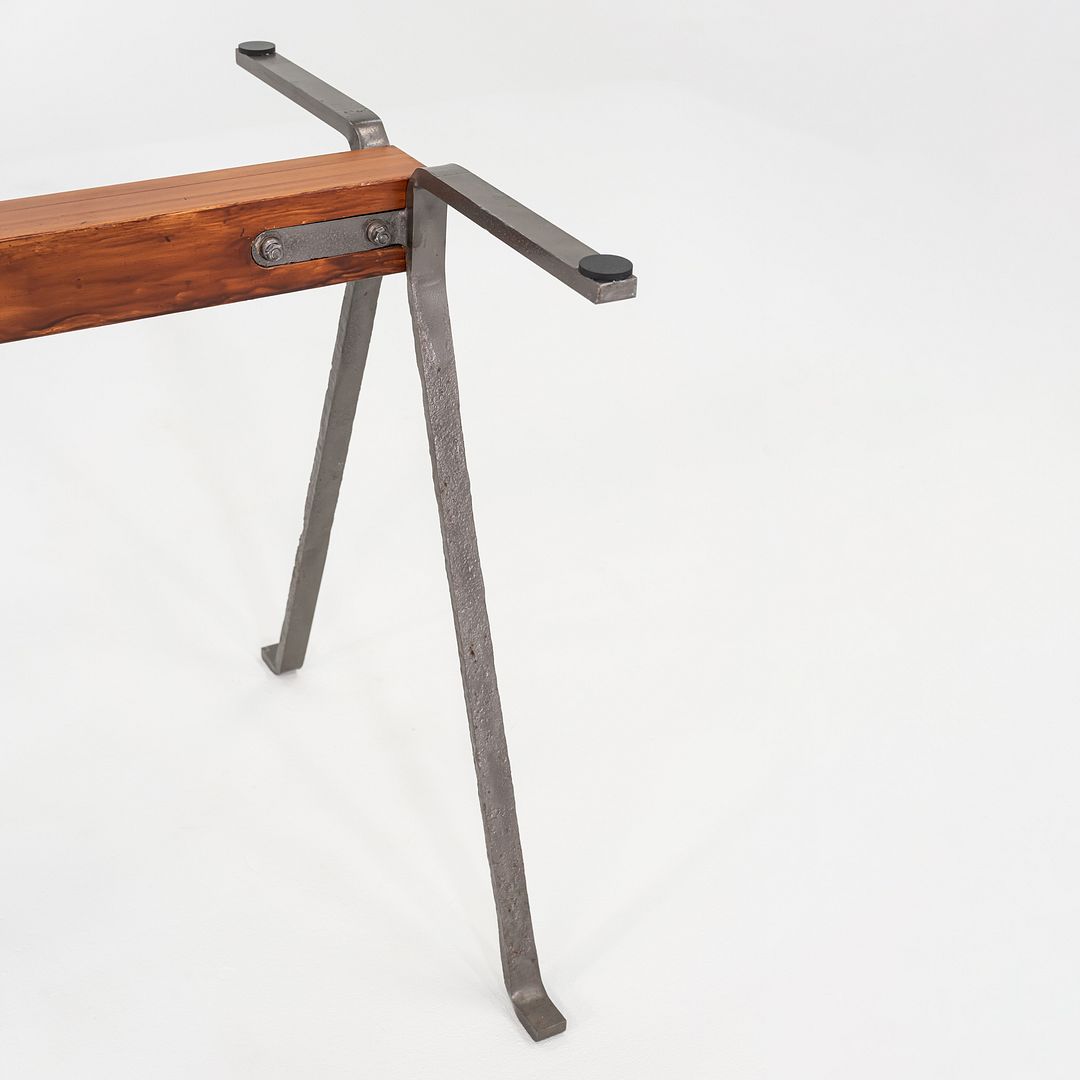 1980s Enzo Mari for Driade Frate Dining Table in Beech with Glass Top 31x51x28"