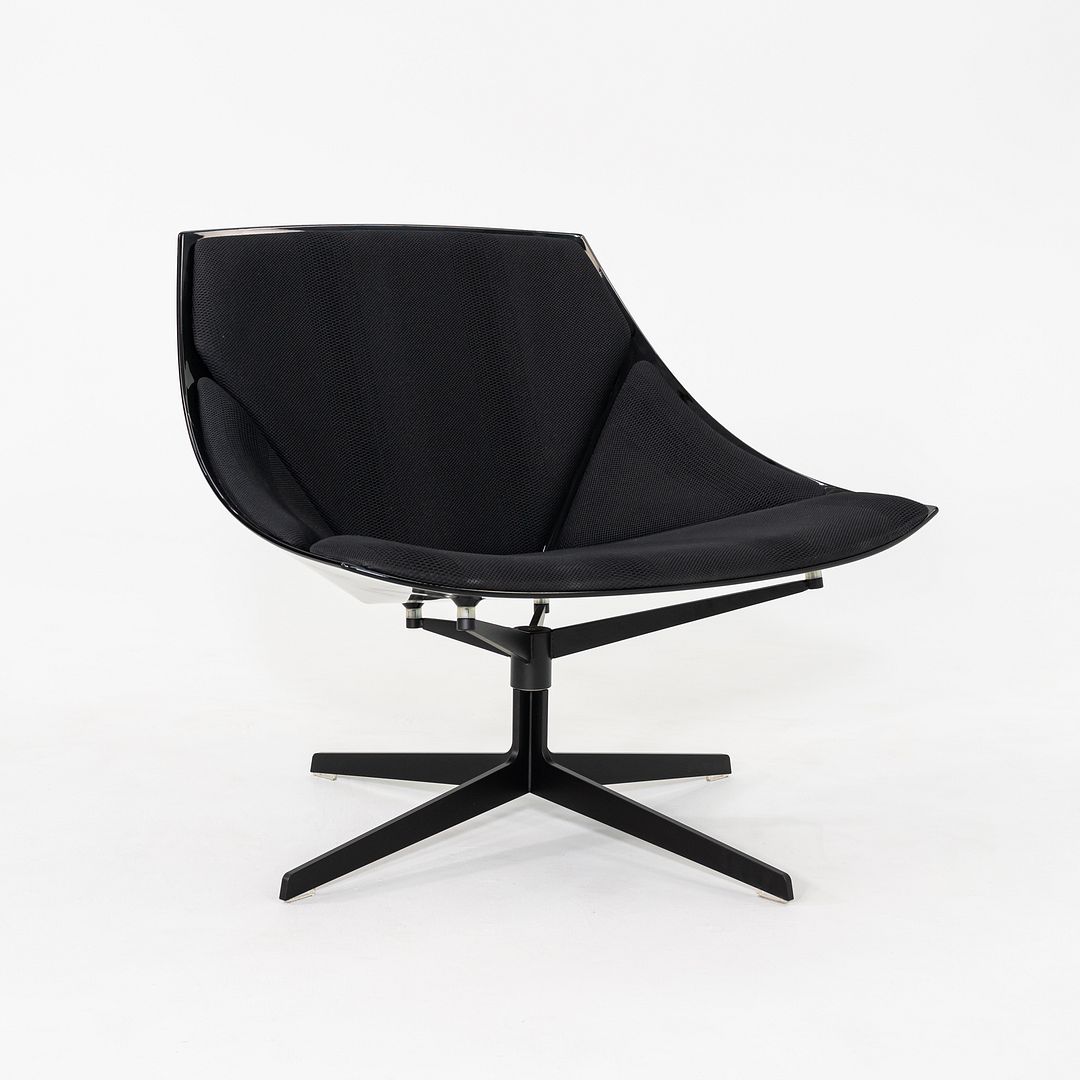 2016 Jehs and Laub for Fritz Hansen Space Lounge Chair in Black Fabric and Frame