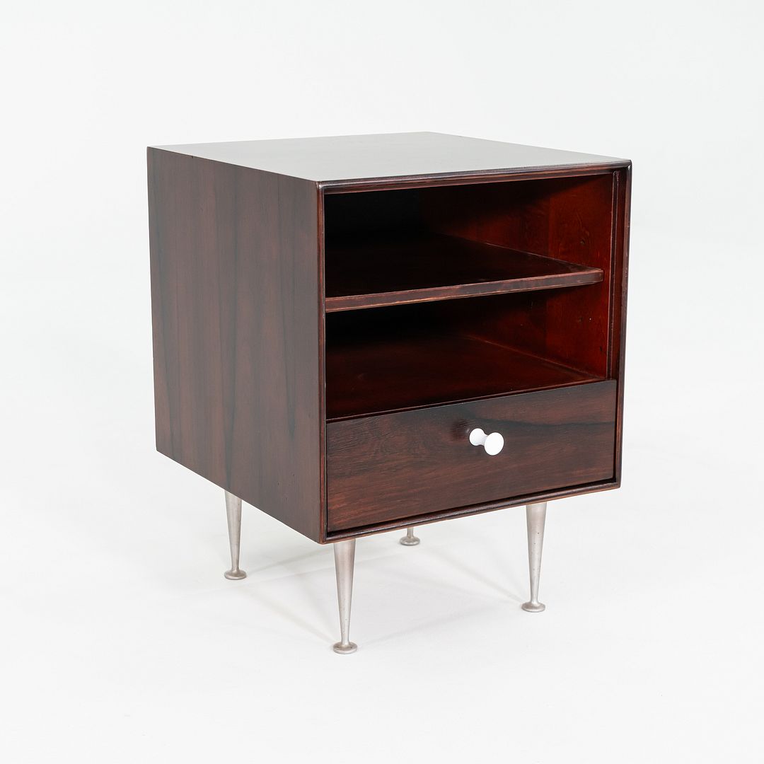 1950s Pair of George Nelson for Herman Miller Thin Edge Rosewood Nightstands