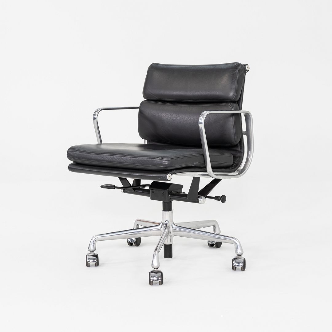 2012 Herman Miller Eames Soft Pad Management Desk Chair Black Leather 1x Avail