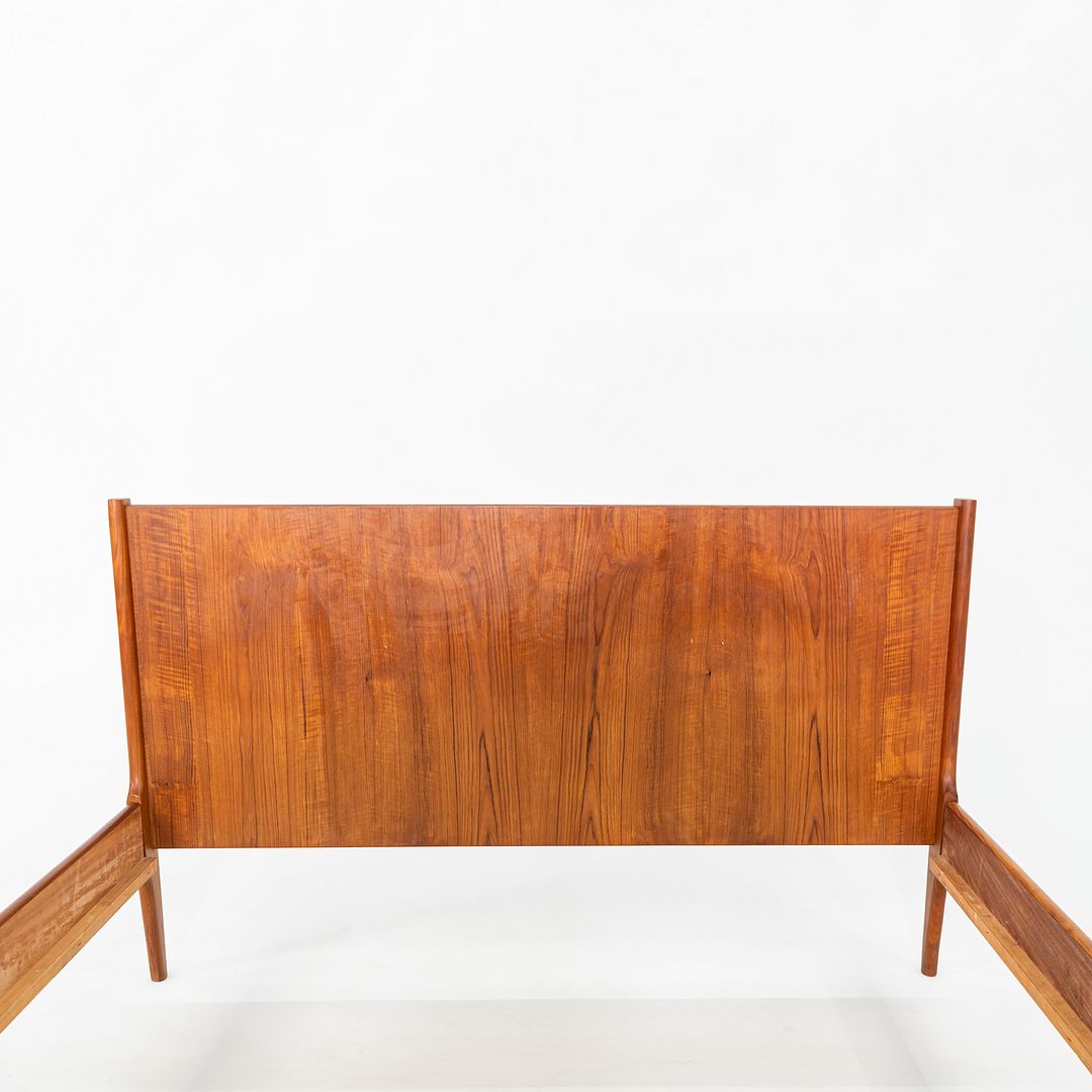 1960s Kai Kristiansen for Dyrlund Teak Full Size Bed with Headboard & Footboard