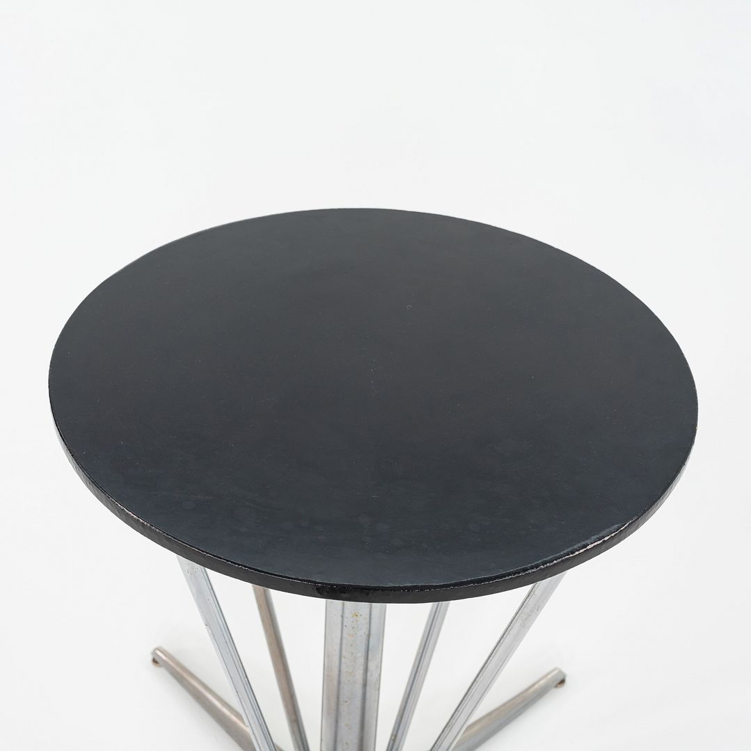 1960s Chromed Steel Hightop Dining Cafe Table after Chromcraft JB VAN Sciver