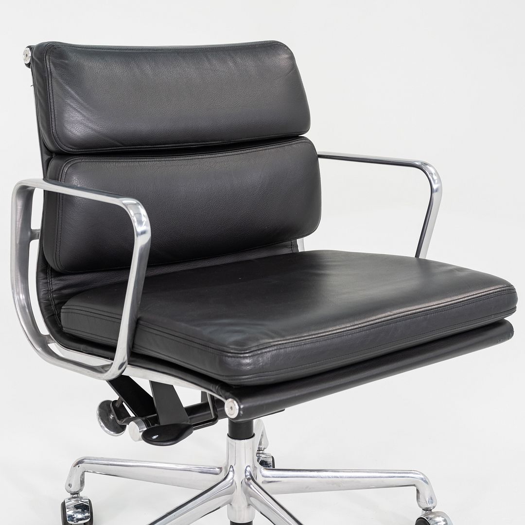 2012 Herman Miller Eames Soft Pad Management Desk Chair Black Leather 1x Avail