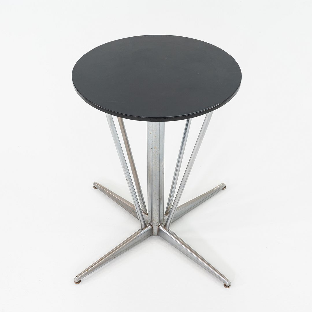1960s Chromed Steel Hightop Dining Cafe Table after Chromcraft JB VAN Sciver