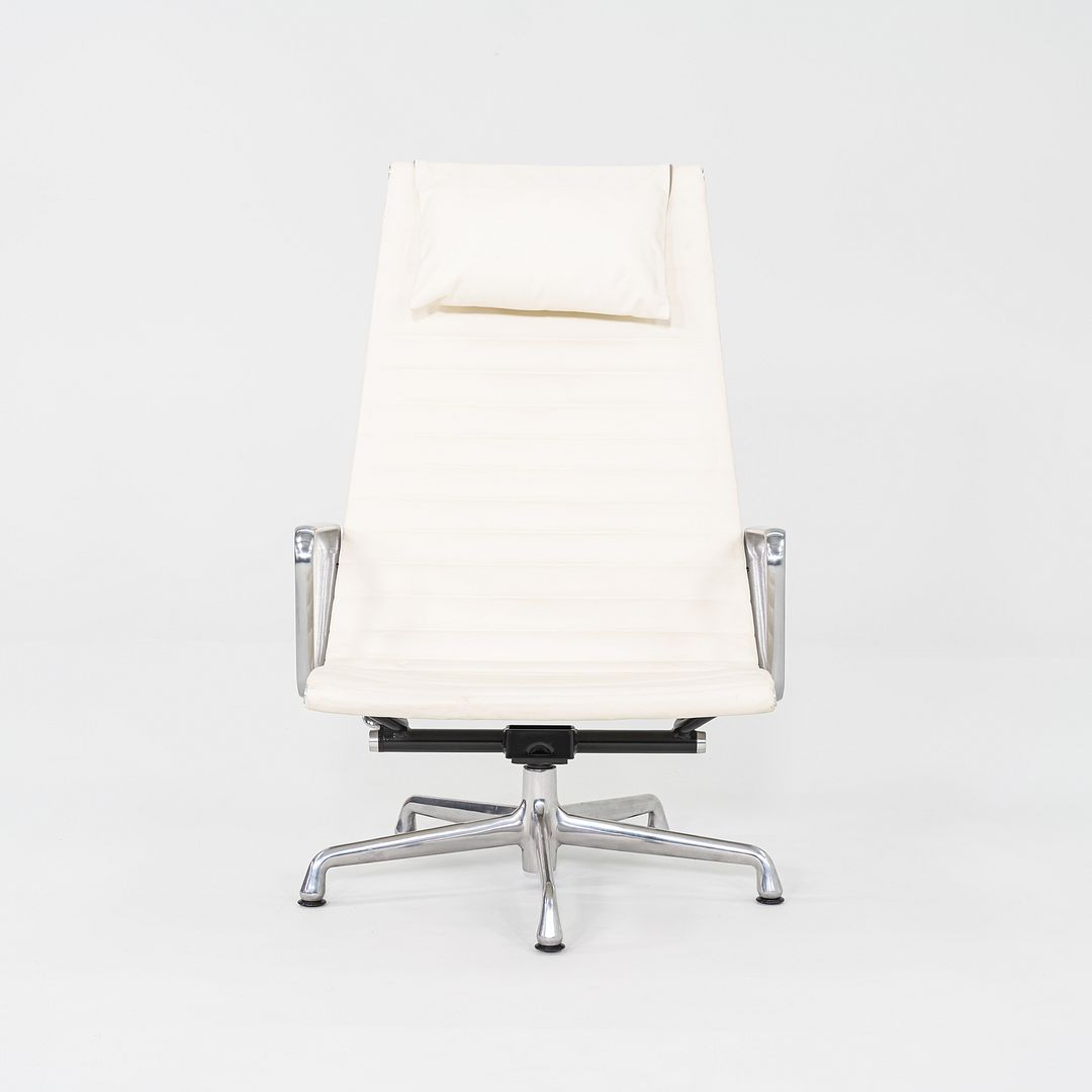 SOLD 2009 Herman Miller Eames Aluminum Group Lounge Chair with 2101 Ivory Leather