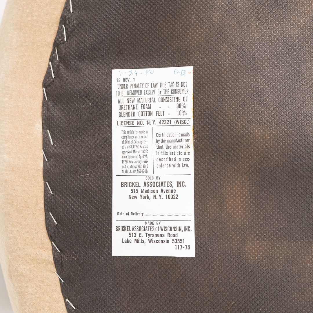 1980 Pair of Ward Bennett for Brickel Associates Scissor Chairs in Ash and Suede