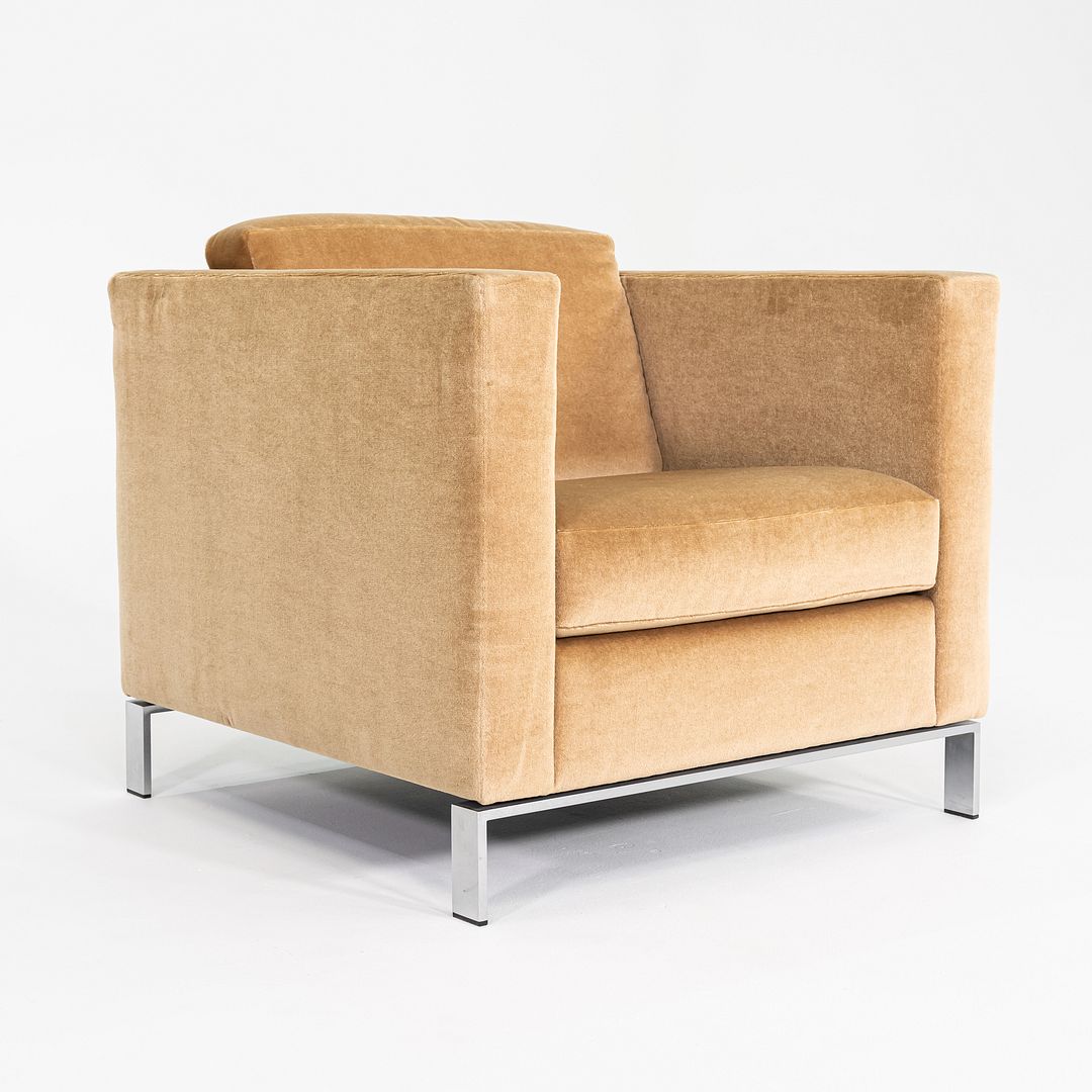 2010s Lord Norman Foster for Walter Knoll Model 500 Arm Lounge Chair Tan Fabric