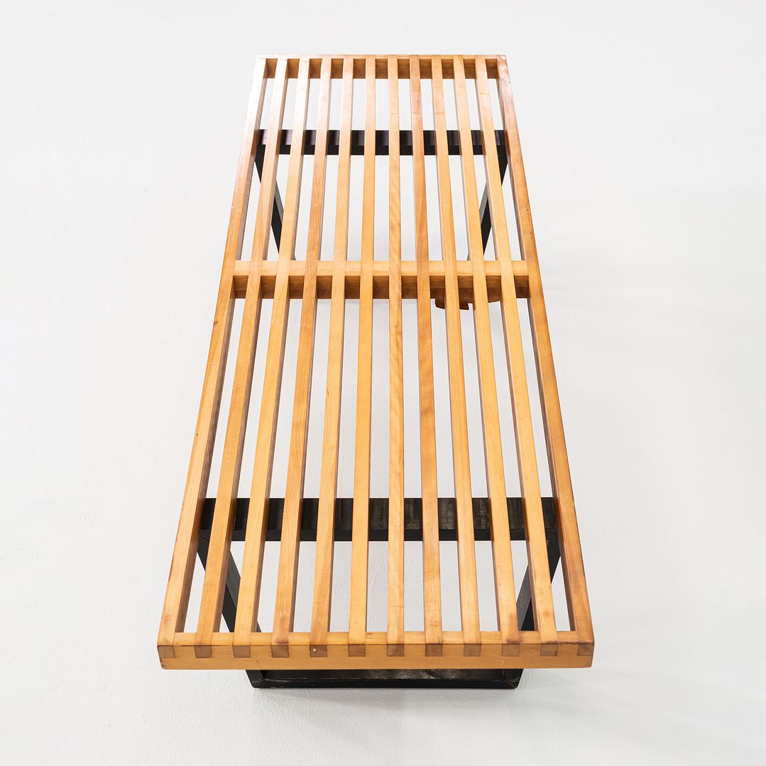 1950s George Nelson for Herman Miller Slatted Bench in Maple 56" Model 4992