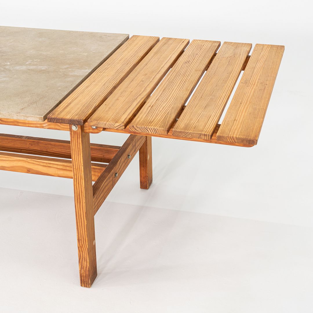 1970s Peter Ole Schionning N. Eilersen Dining Table Oregon Pine & Fiber Concrete