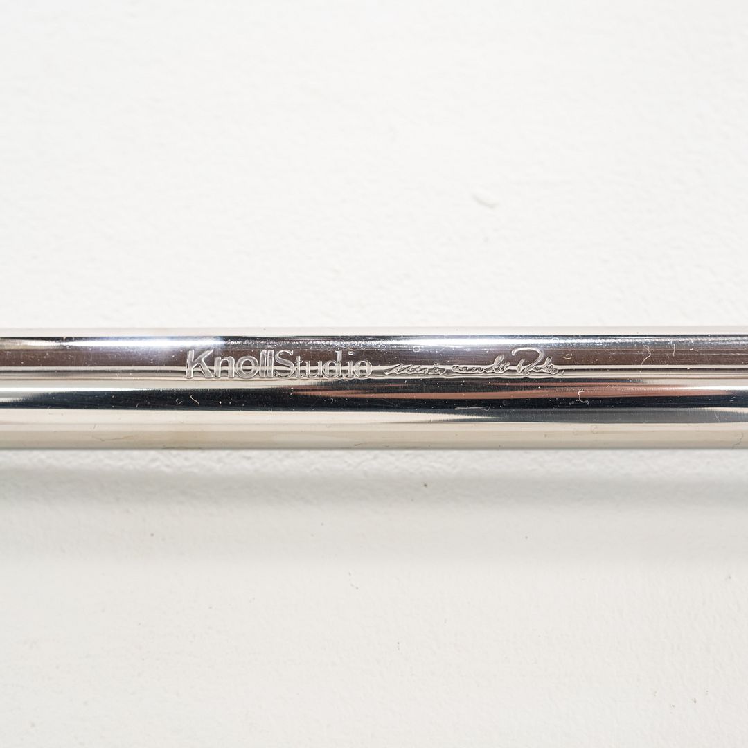 SOLD 2005 Pair of Mies van der Rohe for Knoll Leather & Chrome Steel MR20 Armchair