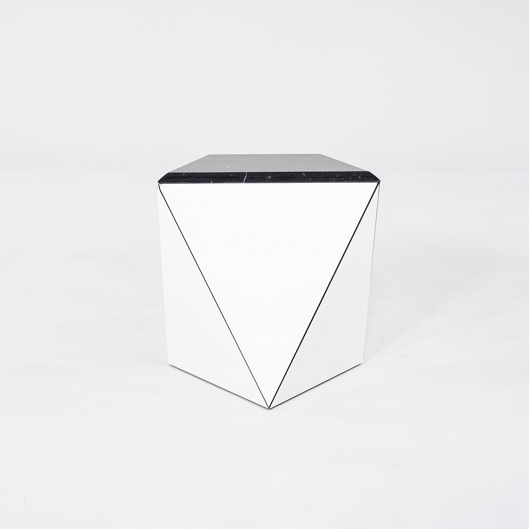 2022 David Adjaye for Knoll Washington Prism Side Table in White / Black Marble