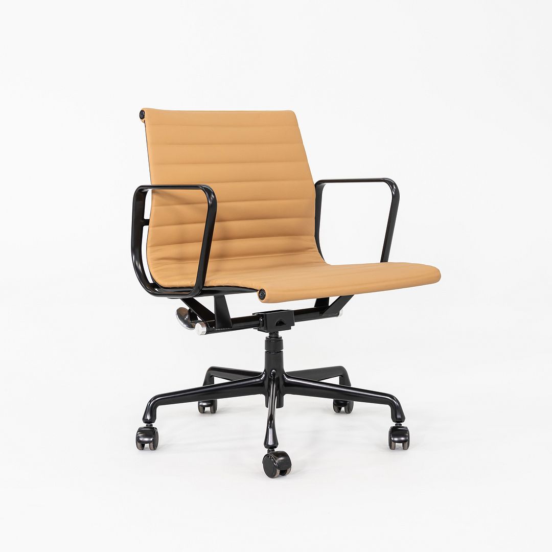 2022 Herman Miller Eames Aluminum Group Management Desk Chair in Tan, 2x Avail