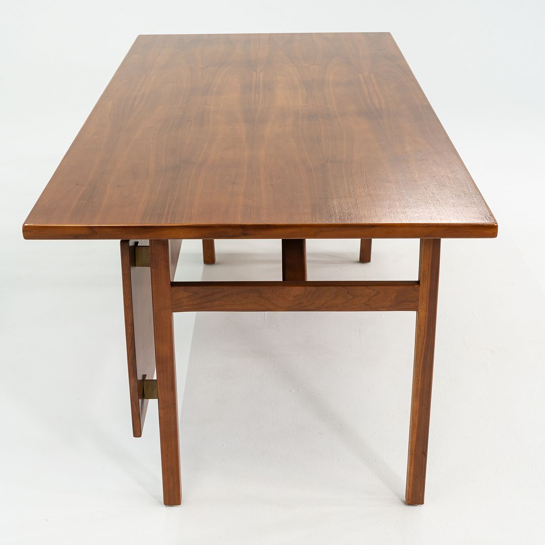 1970s Jens Risom Design Executive Desk in Walnut with Three Drawers
