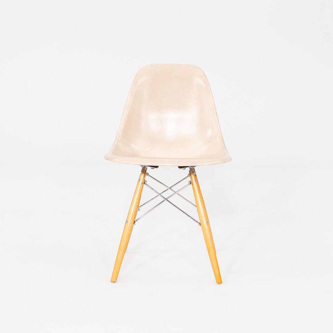 2016 Eames Modernica Beige Fiberglass Dining Chair w/ Eiffel Bases 3x Available