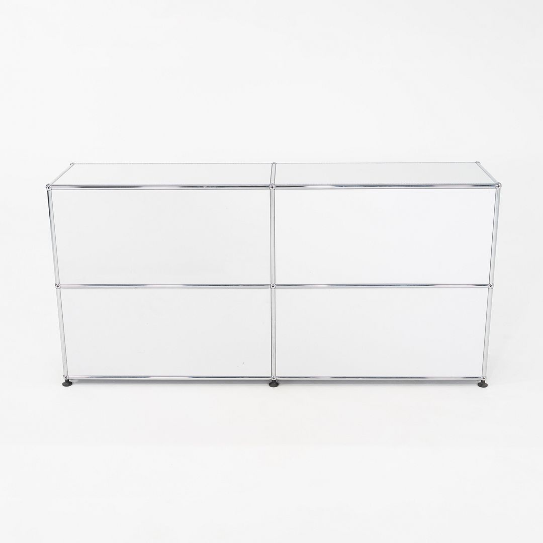 SOLD 2000s Second Cycle USM Haller C2A Credenza in Light Grey Steel 60x14x30 Inches