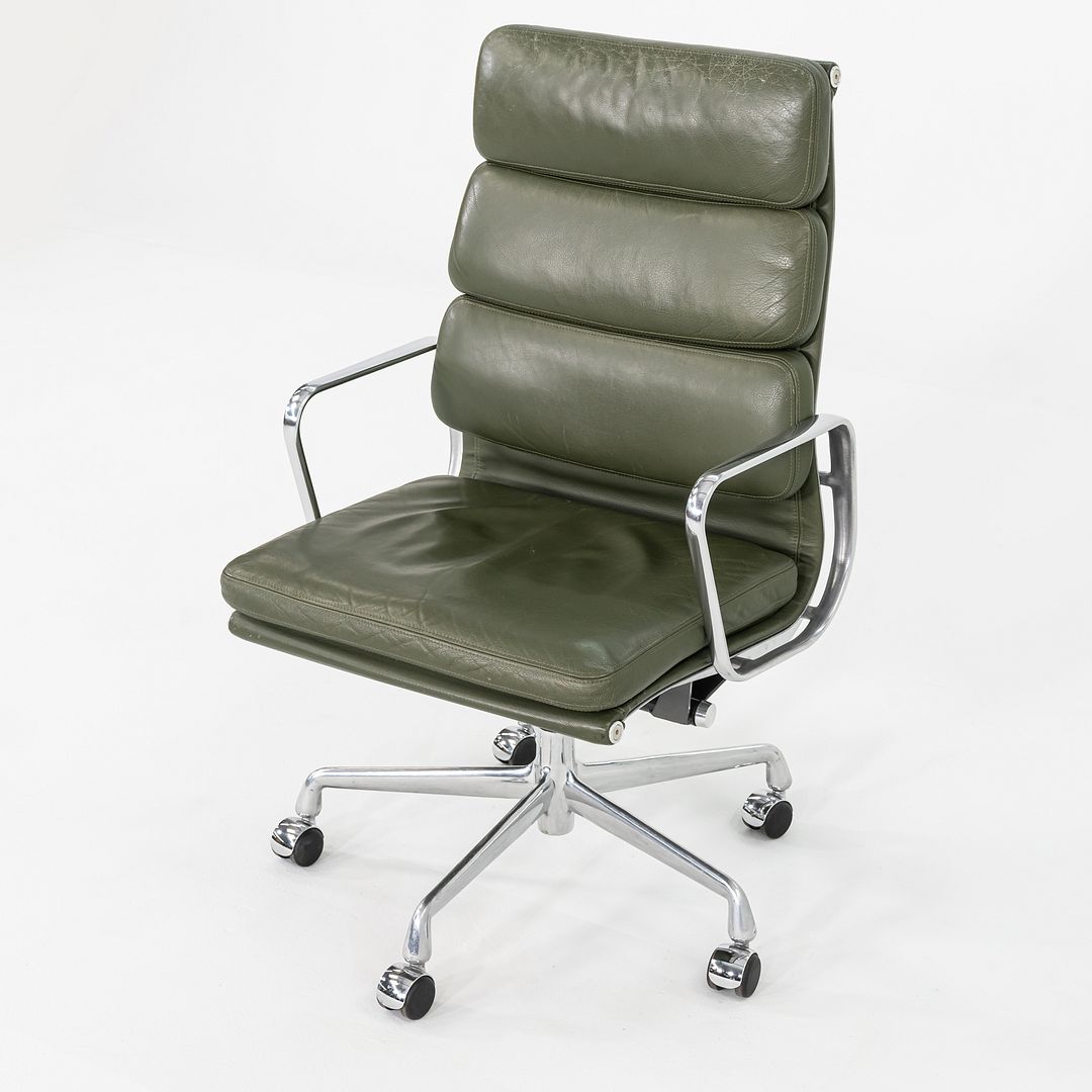 2000s Herman Miller Eames Executive Soft Pad Desk Chair in Green Leather 12+ Available