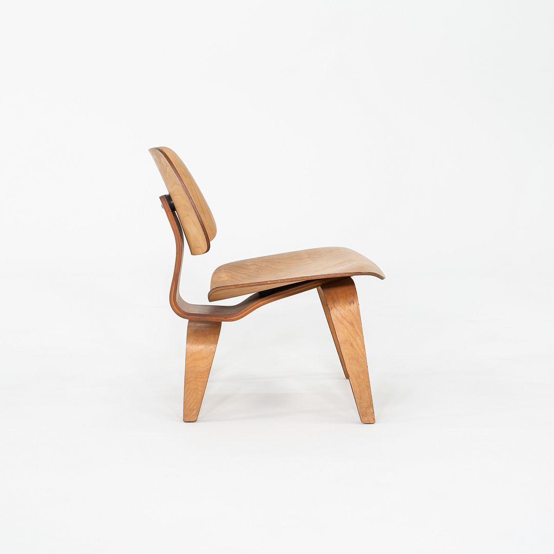 SOLD C. 1951 Pair of Herman Miller Eames LCW Lounge Chair in Calico Ash