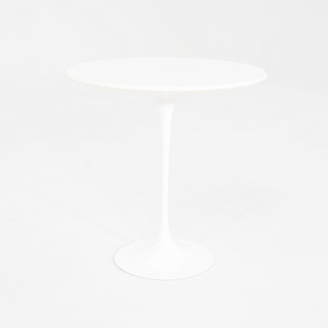2010s Knoll Eero Saarinen Tulip Side Table with 20" Round Laminate Top in White