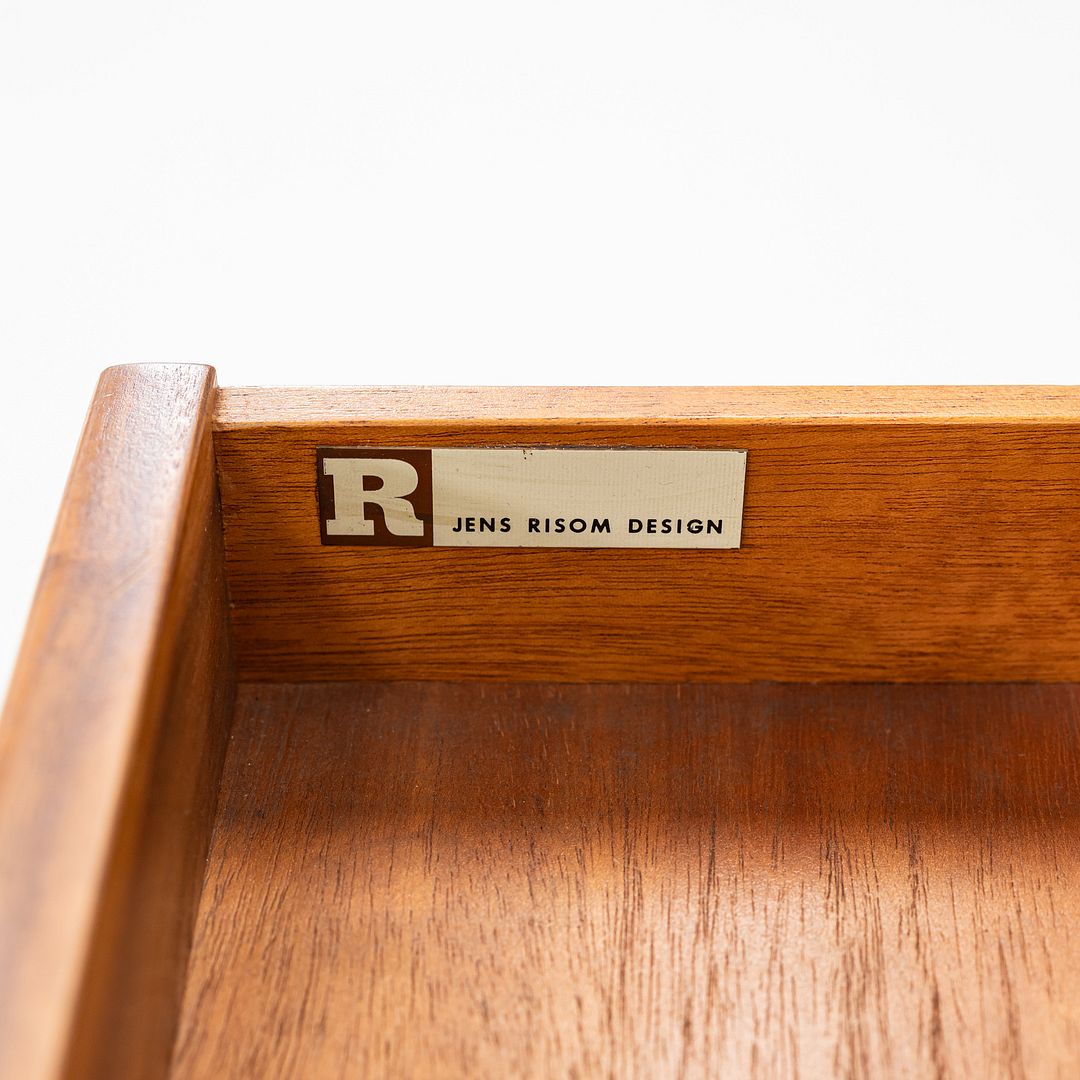 1970s Jens Risom Design 27 inch Cabinet / Nightstand in Walnut w/ One Drawer