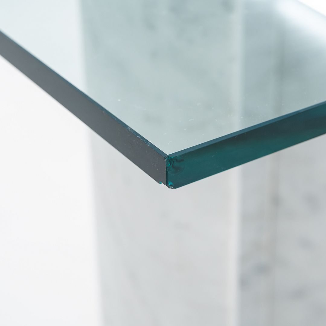 1992 Massimo and Lella Vignelli for Casigliani White Marble Dining Table 33"x91"