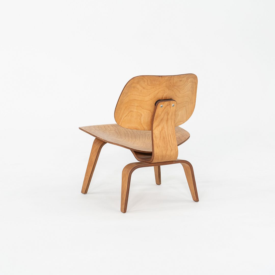 SOLD C. 1951 Pair of Herman Miller Eames LCW Lounge Chair in Calico Ash