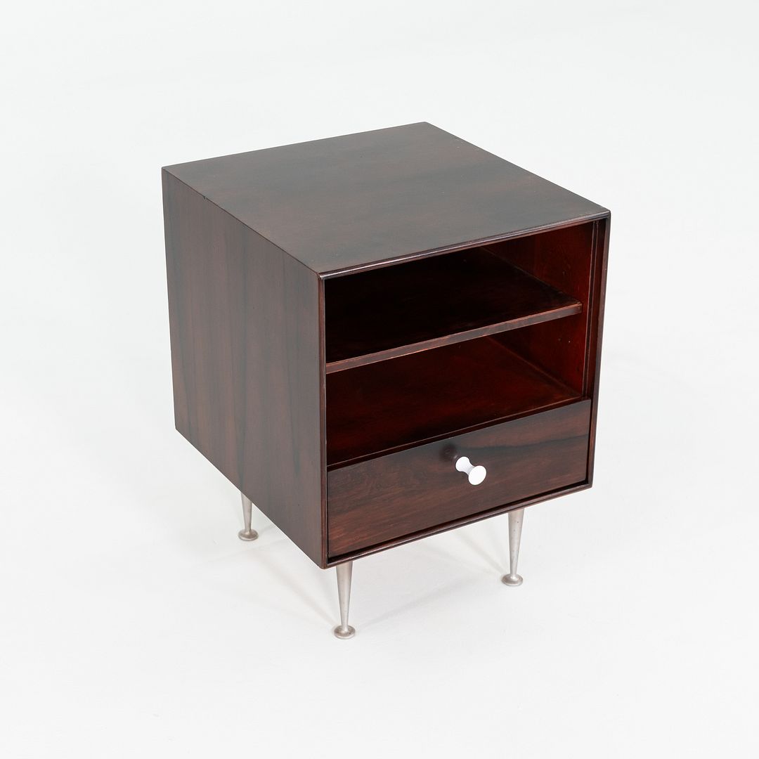 1950s Pair of George Nelson for Herman Miller Thin Edge Rosewood Nightstands