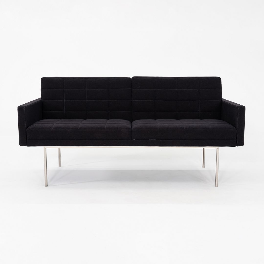 2016 BassamFellows for Geiger Tuxedo Component Lounge Settee Sofa Black Fabric