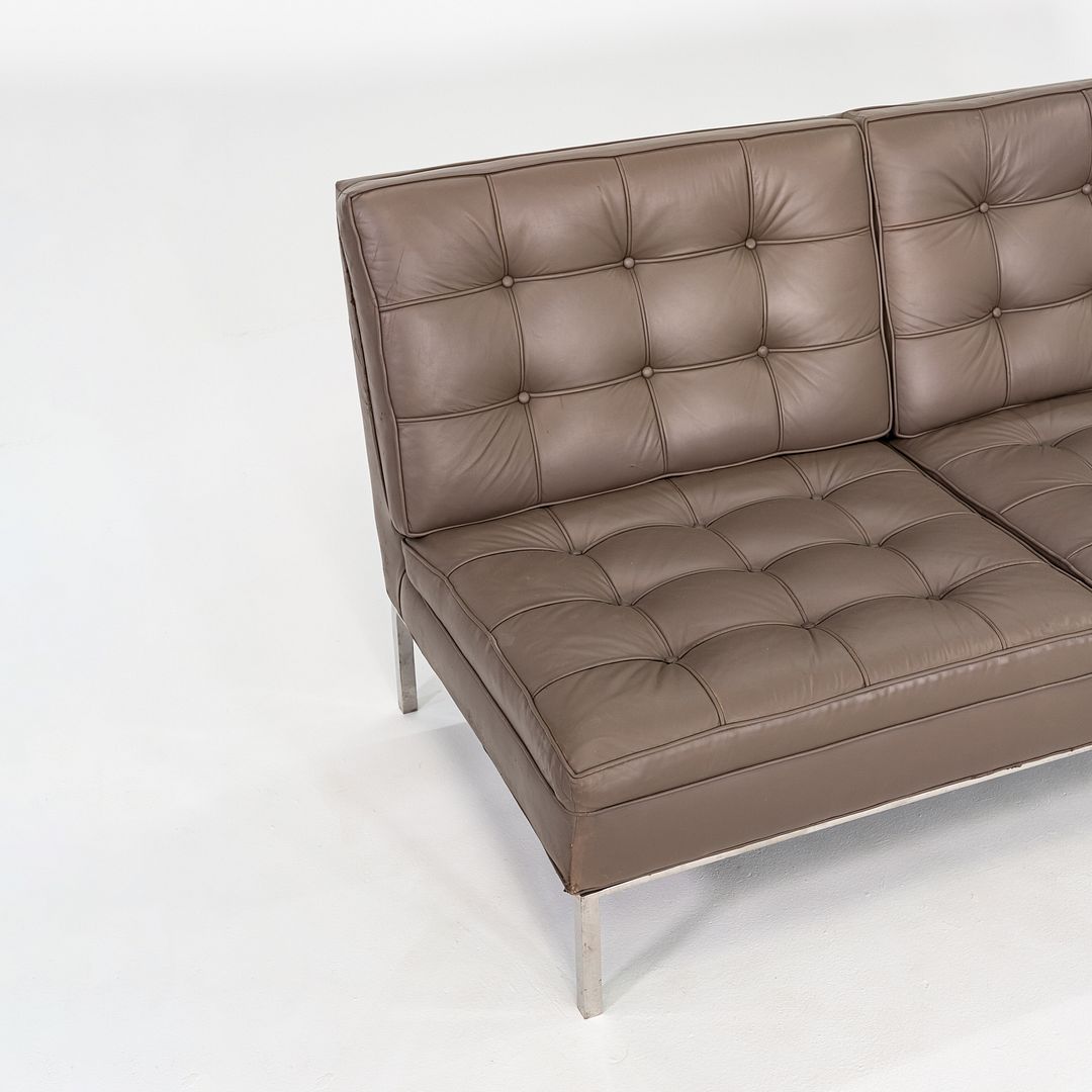 1960s Gordon Bunshaft and Davis Allen of SOM Three Seat Sofa in Greige Leather