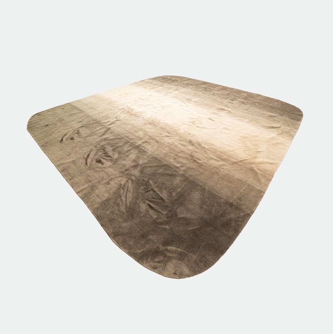 2000s Hand Knotted Large Area Rug in Grey and White from Nepal 14 x 14 feet