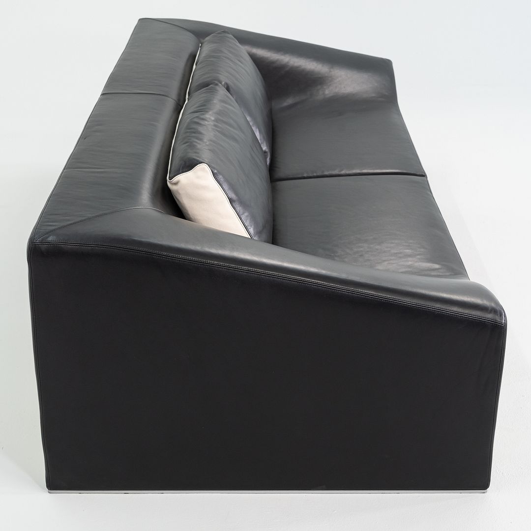 2000s Patricia Urquiola for Moroso Malmo Sofa Upholstered in Black Leather