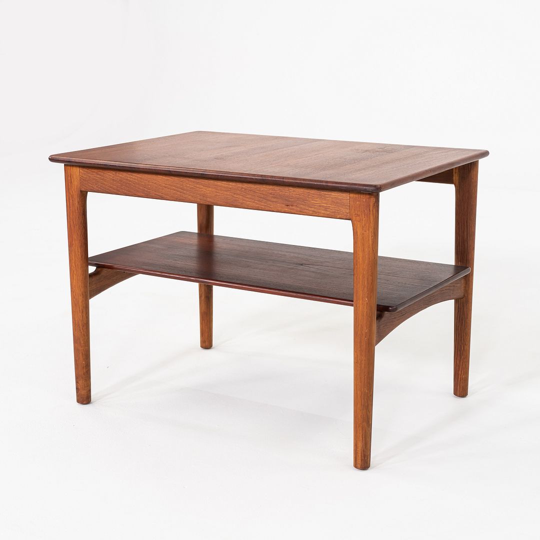 SOLD C. 1959 Hans Wegner for Johannes Hansen Teak & Oak End/Side Table 21 x 29 Inches