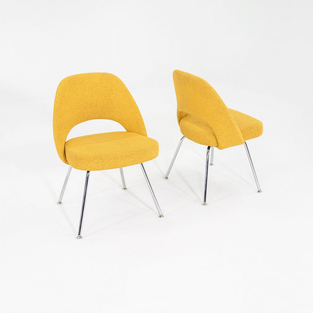 2021 Eero Saarinen for Knoll Armless Executive Dining Chair in Yellow 13x Avail