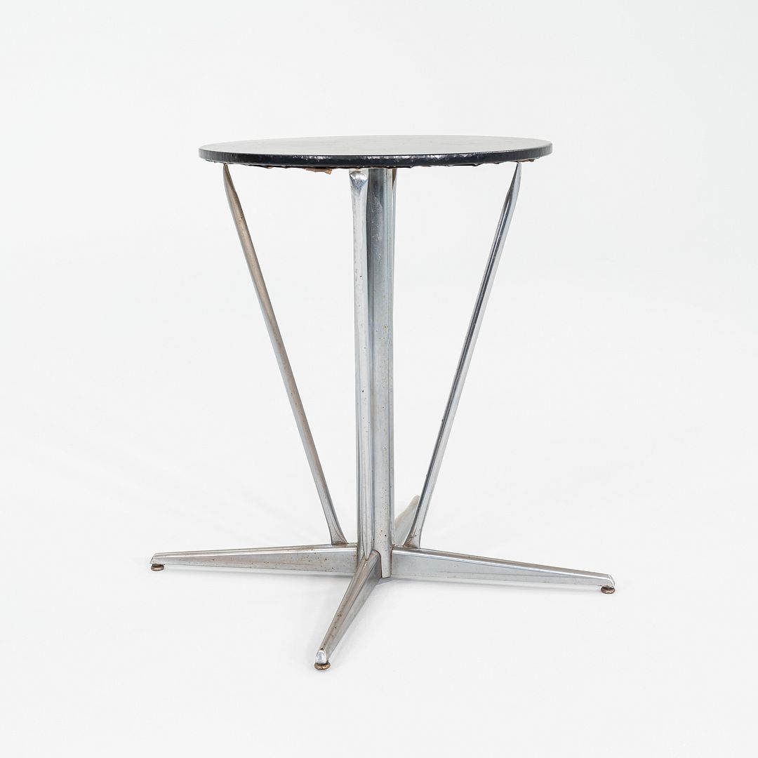 1960s Chromed Steel Hightop Dining Cafe Table after Chromcraft JB VAN Sciver