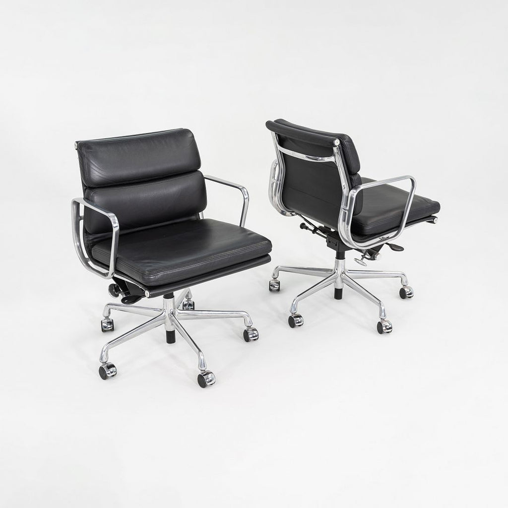 2012 Herman Miller Eames Soft Pad Management Desk Chair Black Leather 1x Avail