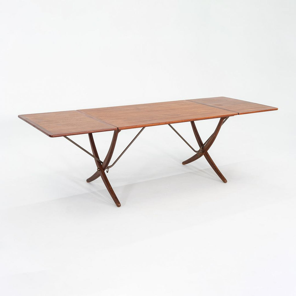 1960s Hans Wegner for Andreas Tuck AT-304 Teak Dining Table w/ Drop-Leaf Ext