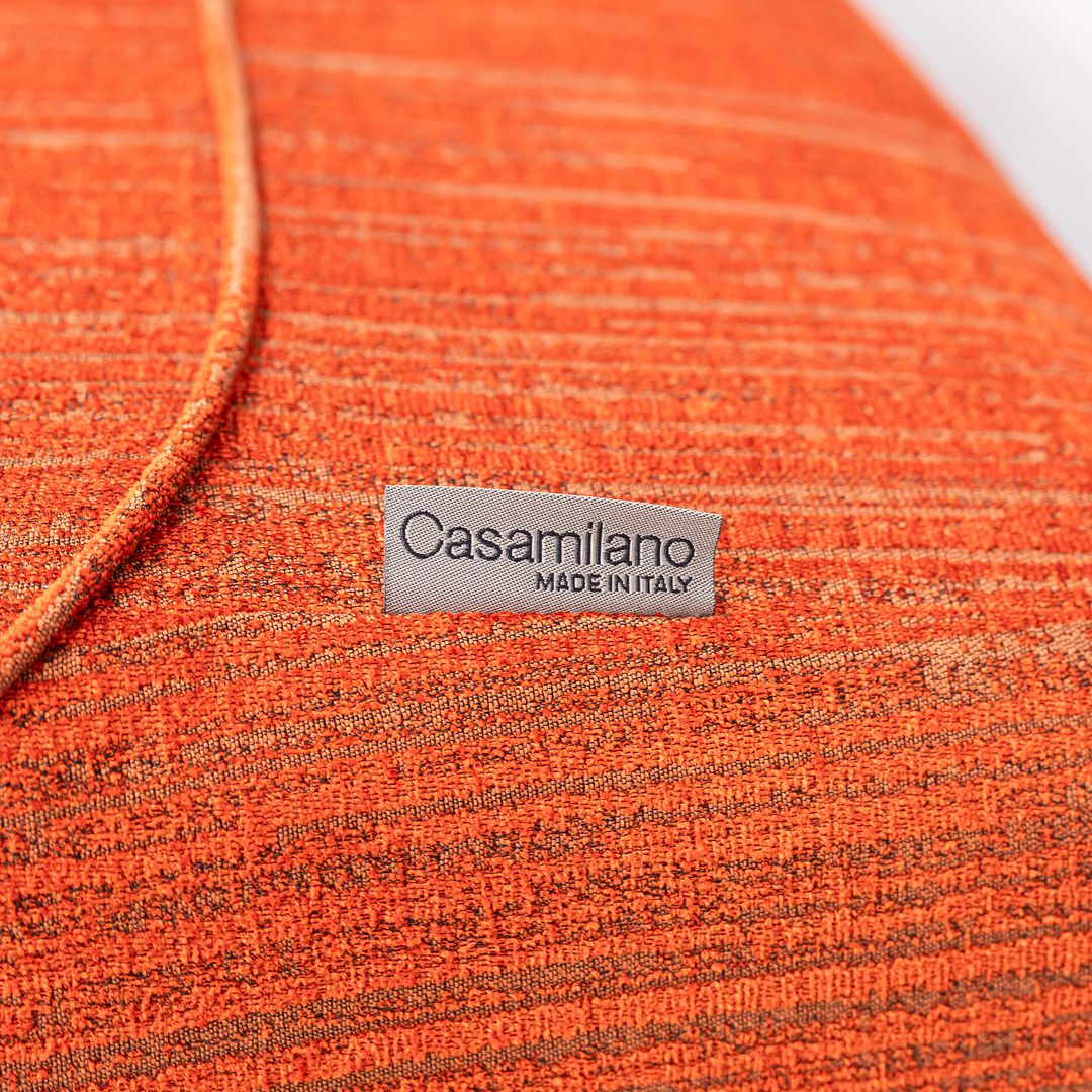 2020s Pair of Paola Navone for Casamilano Armless Lounge Chairs in Orange Fabric
