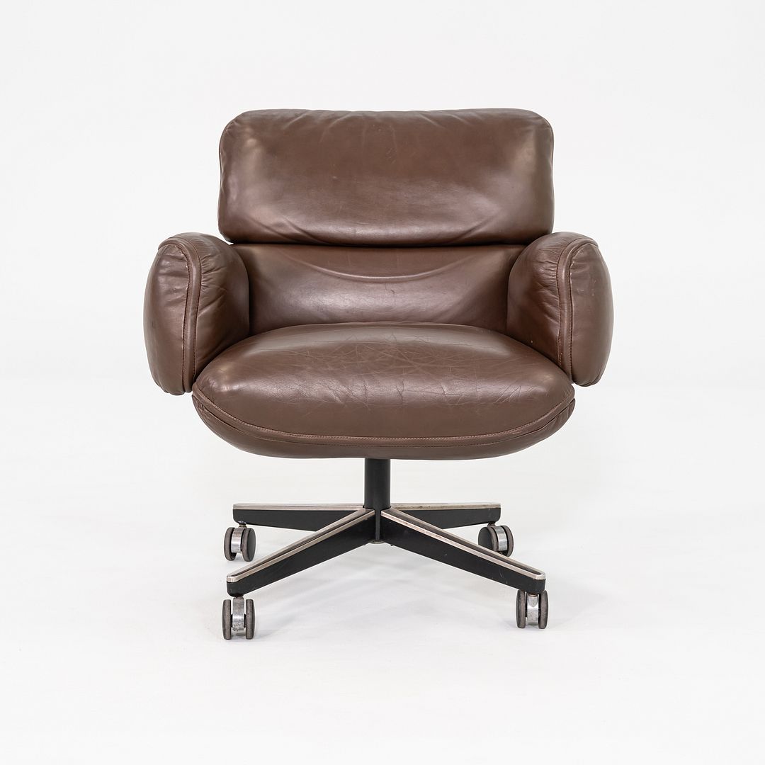 1970s Otto Zapf for Knoll International Management Desk Chair Leather, 2x Avail