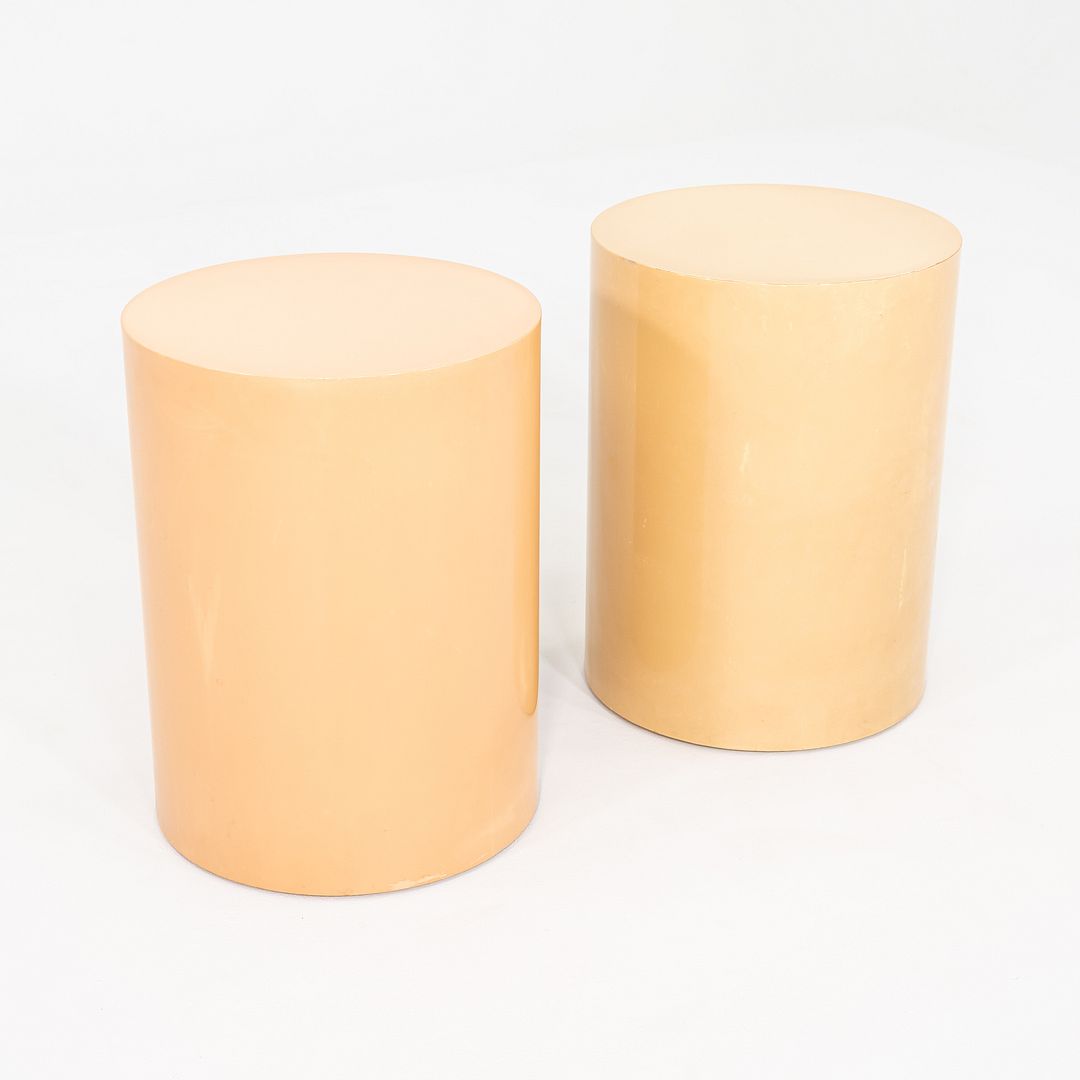 Pair of 1970s Paul Mayen for Intrex Habitat Lacquered Pedestal Tables 18 inches