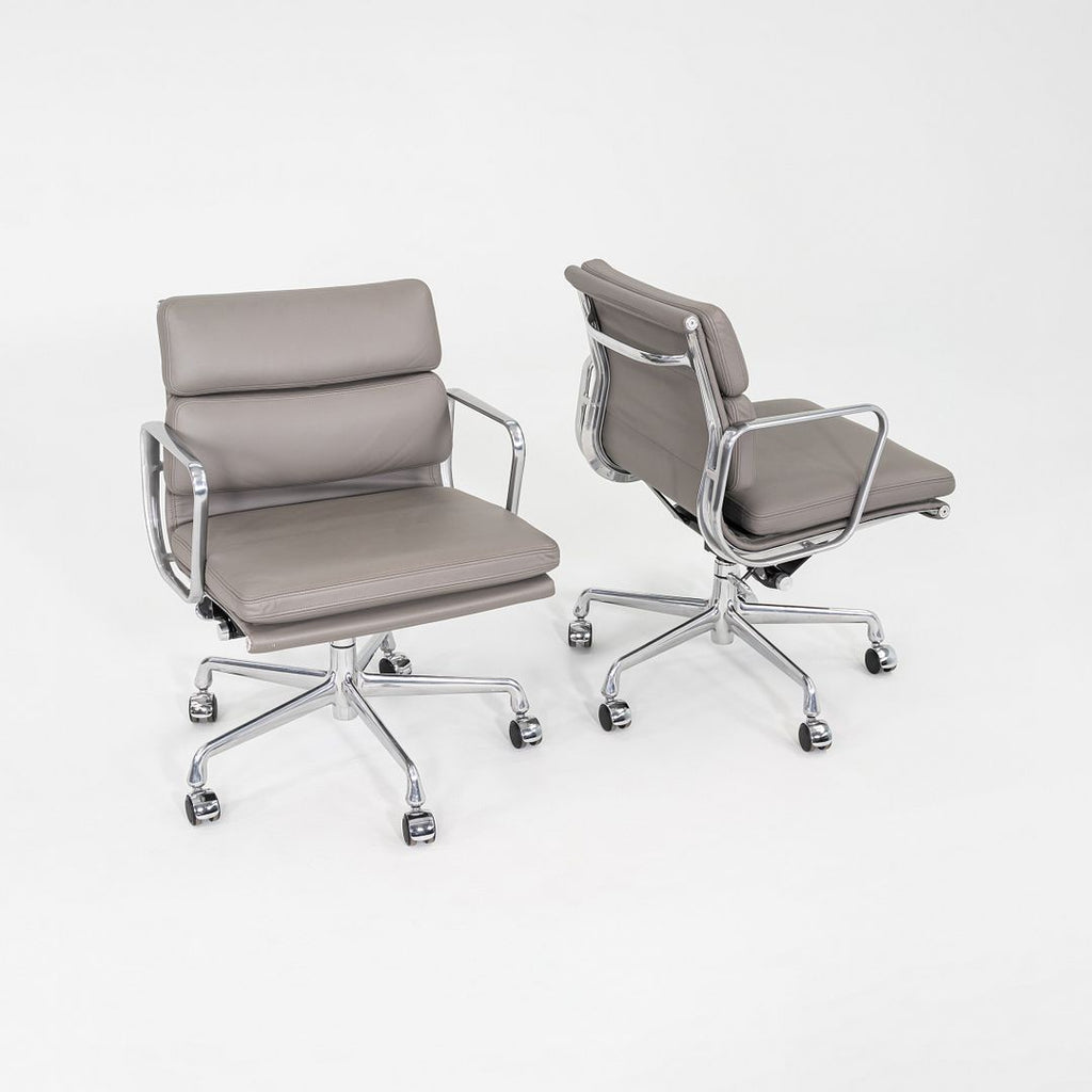 2013 Herman Miller Eames Soft Pad Management Desk Chair Grey Leather 3x Avail