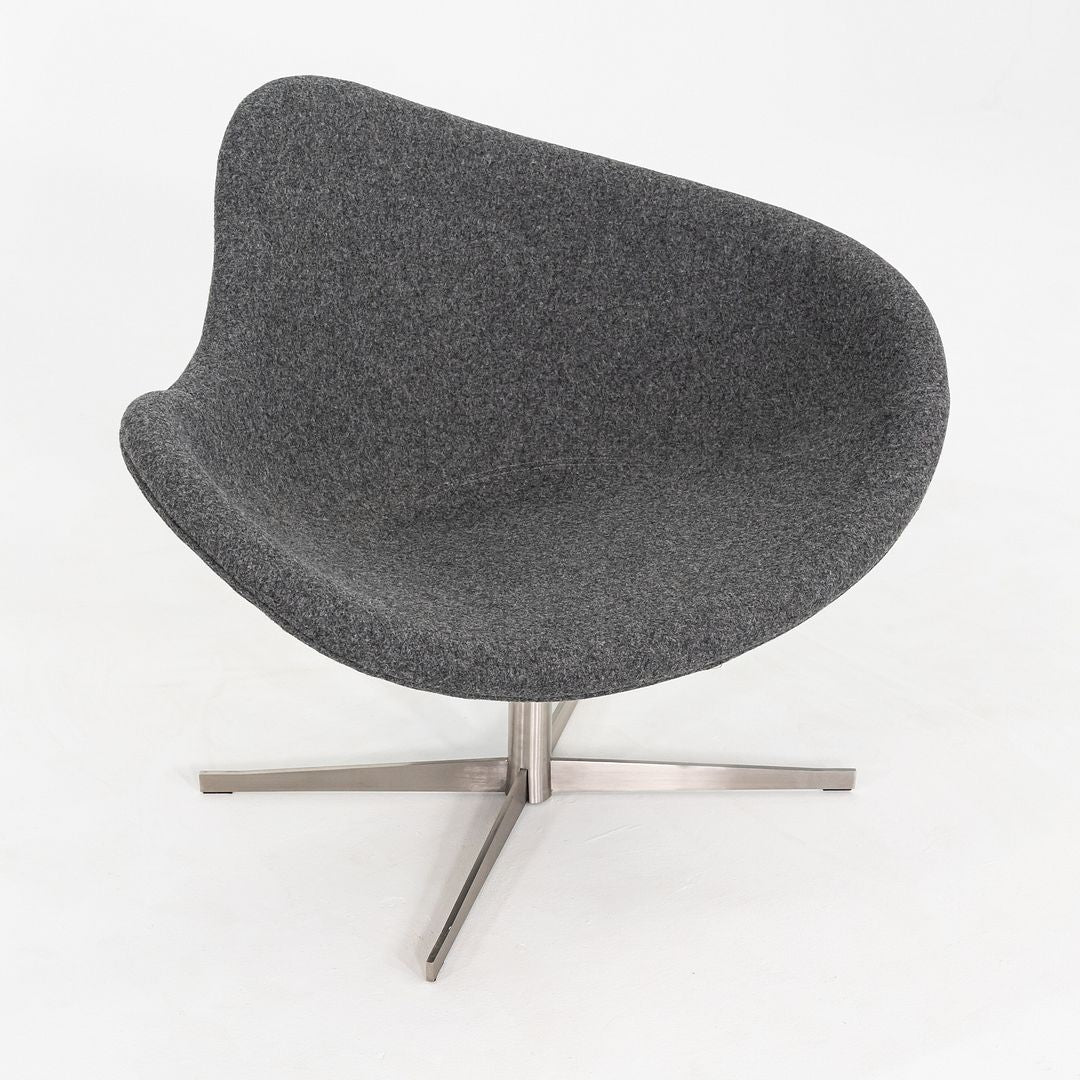 2020s Pair of Flemming Busk for Hightower K2 Swivel Lounge Chairs in Grey Fabric